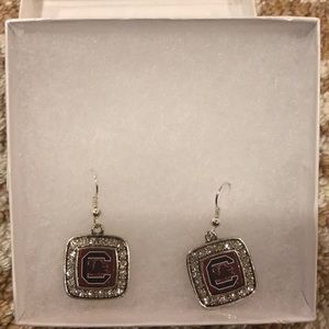 NWOT Sterling Silver Gamecock Earrings